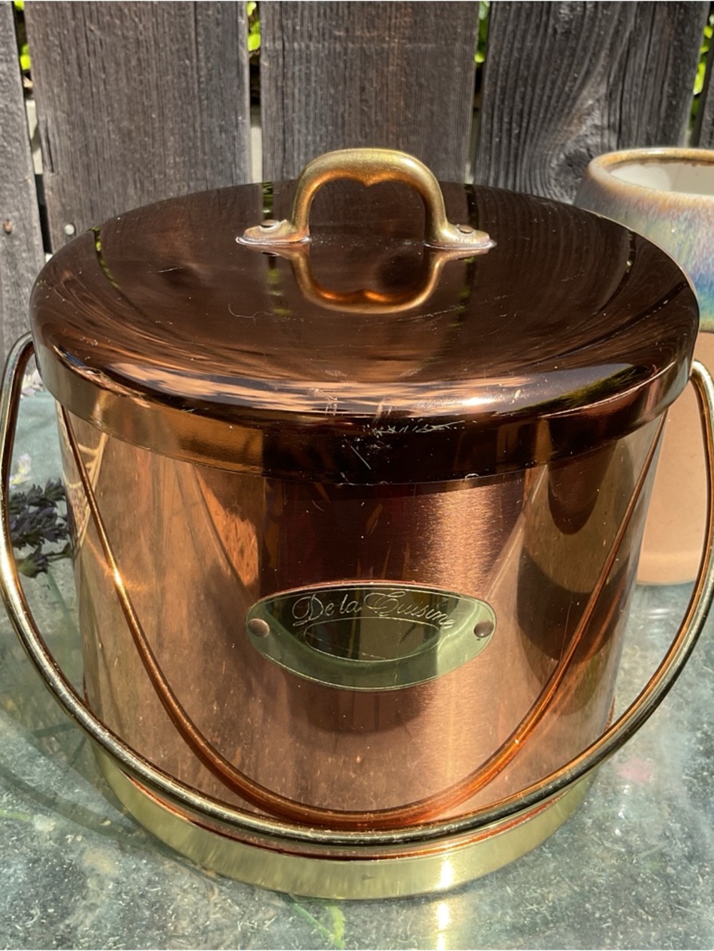 VTG 70s Copper & Brass Insulated Champagne ICE BUCKET De La Cuisine USA ATAPCO - Picture 14 of 15